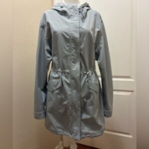 Yargici Outerwear Women's Gray Hooded Rain Jacket/Coat
